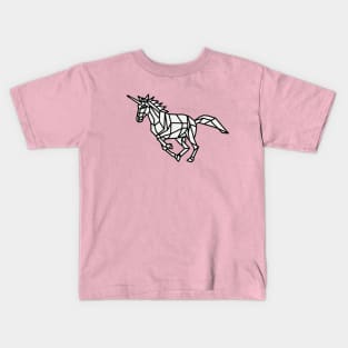 Geometric Low Poly Unicorn Kids T-Shirt